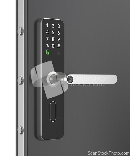 Image of Door with smart door lock