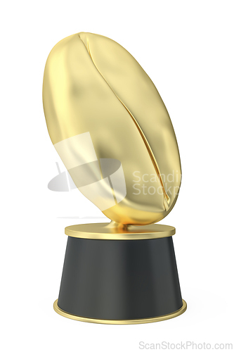 Image of Golden trophy with coffee bean