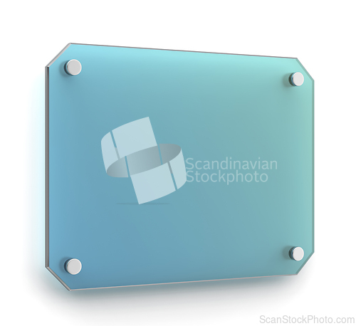 Image of Blank glass signboard