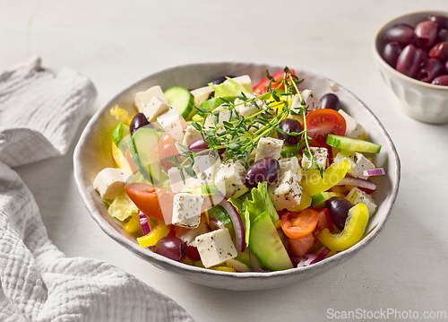 Image of bowl of greek salad