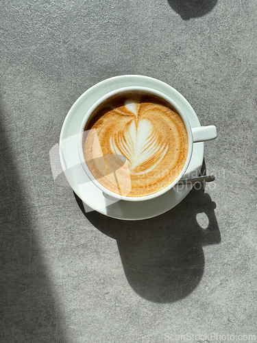 Image of cup of cappuccino coffee