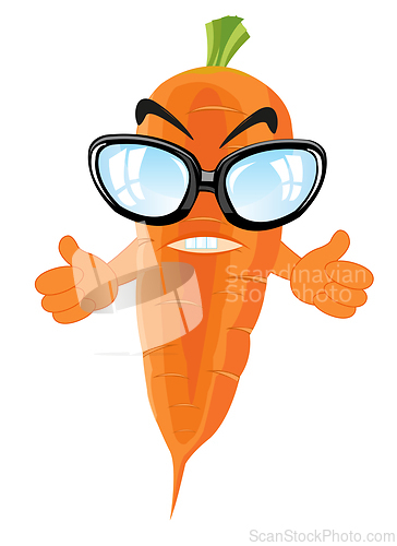 Image of Vegetable carrot cartoon on white background is insulated