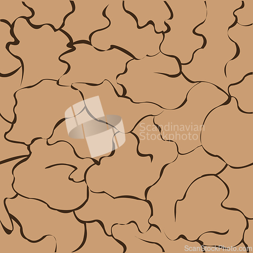 Image of Dry crackinged ground decorative seamless pattern on gray