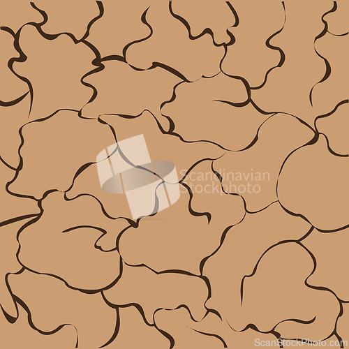 Image of Dry crackinged ground decorative seamless pattern on gray