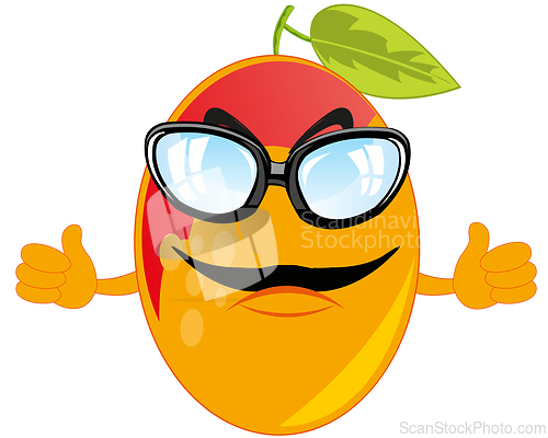 Image of Fruit mango cartoon on white background is insulated