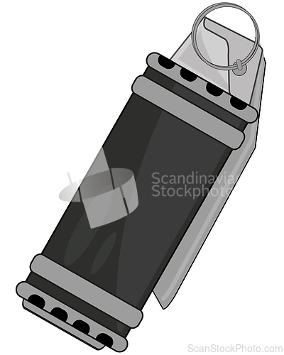 Image of Grenade with gas on white background is insulated