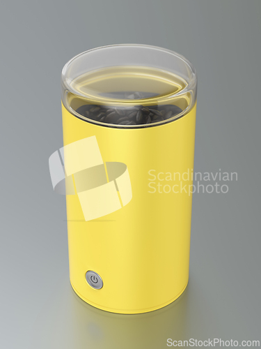 Image of Yellow electric coffee grinder