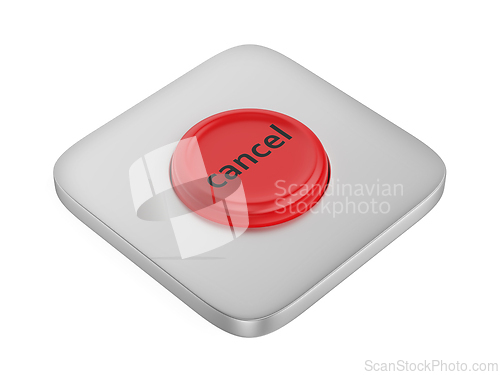 Image of Red round cancel button