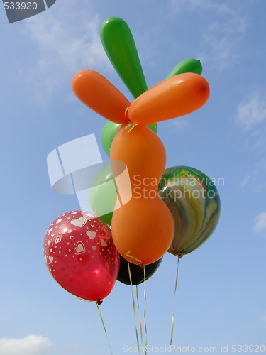 Image of balloons on the sky
