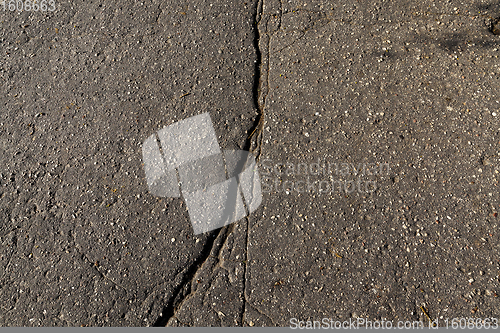 Image of damaged road with damages