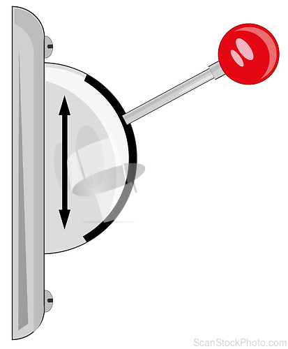 Image of Box with knife switch on white background is insulated