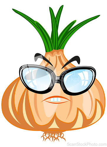 Image of Onion cartoon on white background is insulated