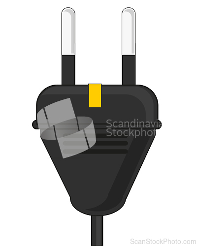 Image of Electric plug on white background is insulated