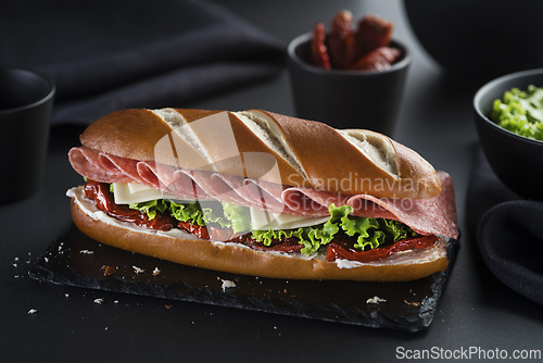 Image of Sandwich with salami