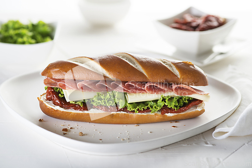 Image of Sandwich with salami