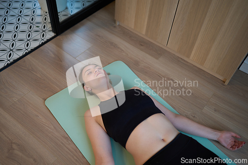 Image of Calm post-workout rest with warm restorative energy