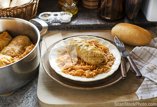 Image of Stuffed cabbage leaves, sarma, golubtsy, dolma