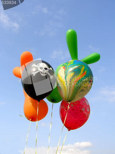 Image of balloons on the sky