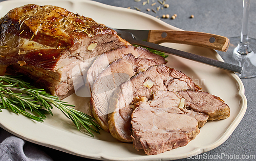 Image of freshly baked pork neck roast