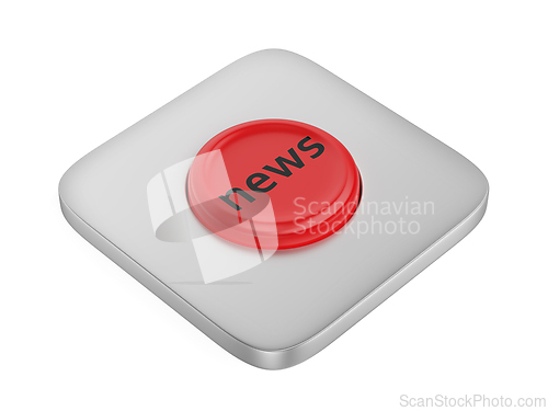 Image of Red round news button