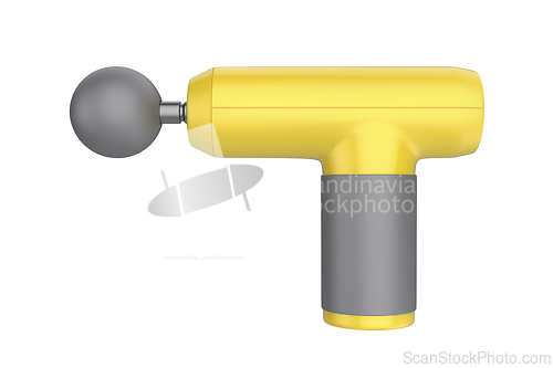 Image of Yellow electric massage gun