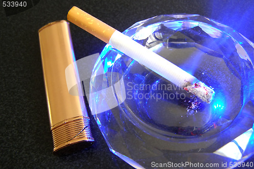 Image of cigarette and lighter