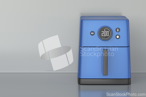 Image of Blue electric air fryer