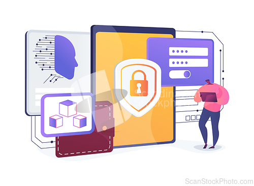 Image of Decentralized Identity Management abstract concept vector illustration.