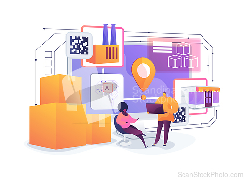 Image of Supply Chain Transparency abstract concept vector illustration.