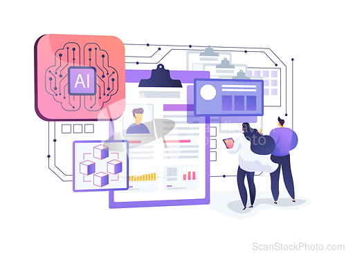 Image of Blockchain-Based Healthcare Records abstract concept vector illustration.