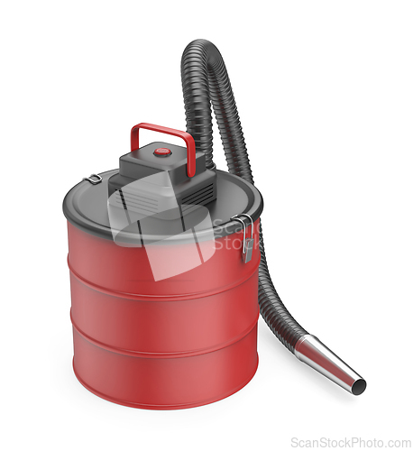 Image of Red pellet stove ash vacuum cleaner