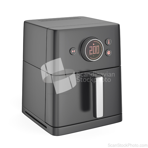 Image of Black electric air fryer