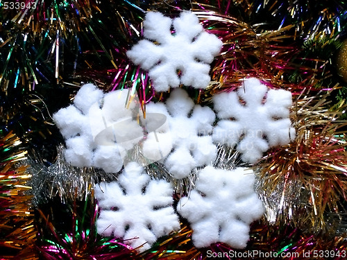 Image of christmas snowflakes