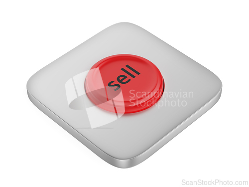 Image of Red round sell button