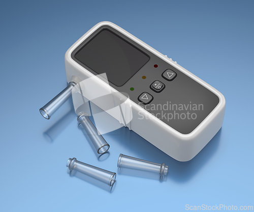 Image of Digital breathalyzer with spare mouthpieces