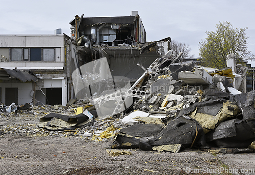 Image of demolition of an old school building&nbsp;