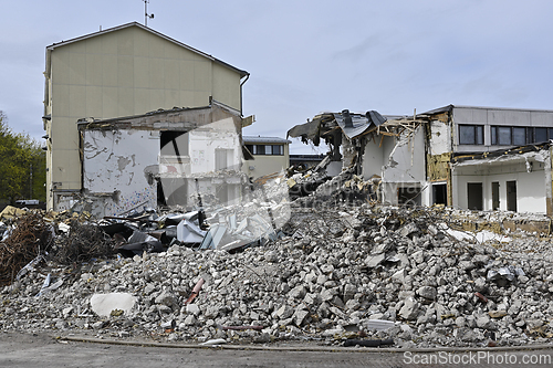 Image of demolition of an old school building&nbsp;