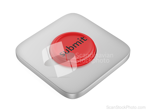 Image of Red round submit button