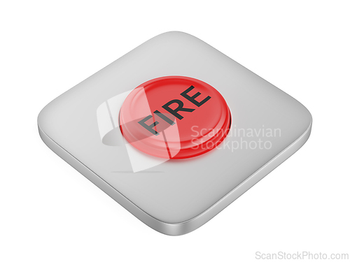 Image of Red round fire button