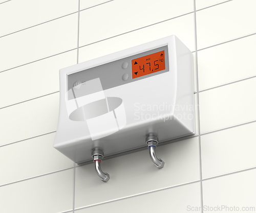 Image of Modern tankless water heater