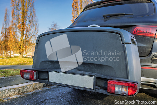 Image of Modern cargo or transport box, alternative to conventional roof boxes