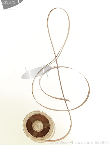 Image of old music in sepia