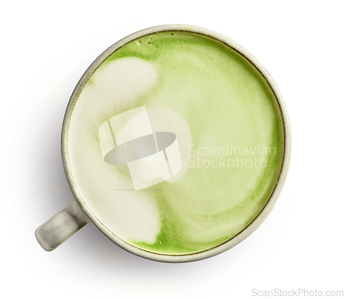 Image of cup of homemade matcha latte 