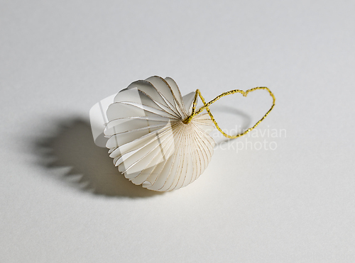 Image of white paper Christmas ornament