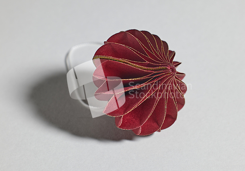 Image of red paper Christmas ornament