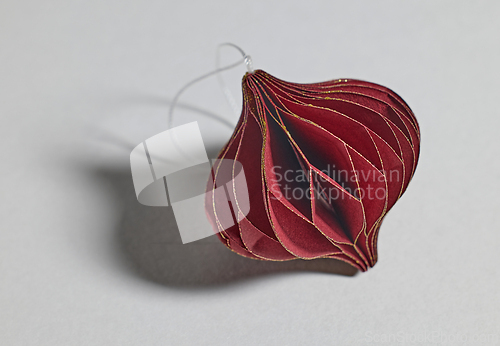 Image of red paper Christmas ornament
