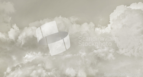 Image of Light grey cloud background, trendy color of year 2026, cloud da