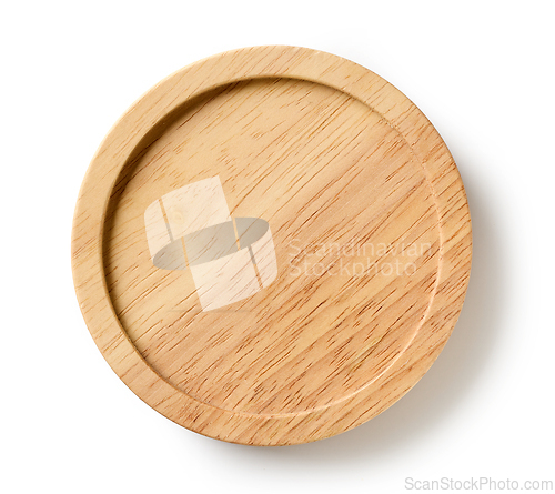 Image of round wooden tray