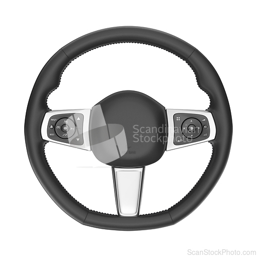 Image of Car leather steering wheel