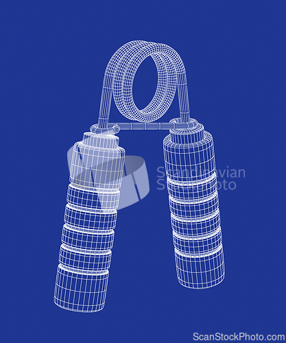 Image of 3D model of hand gripper